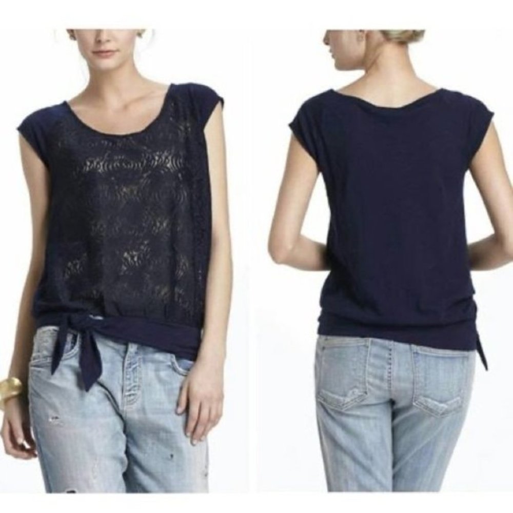 Anthropologie | Riley Banded Bottom Tee Small